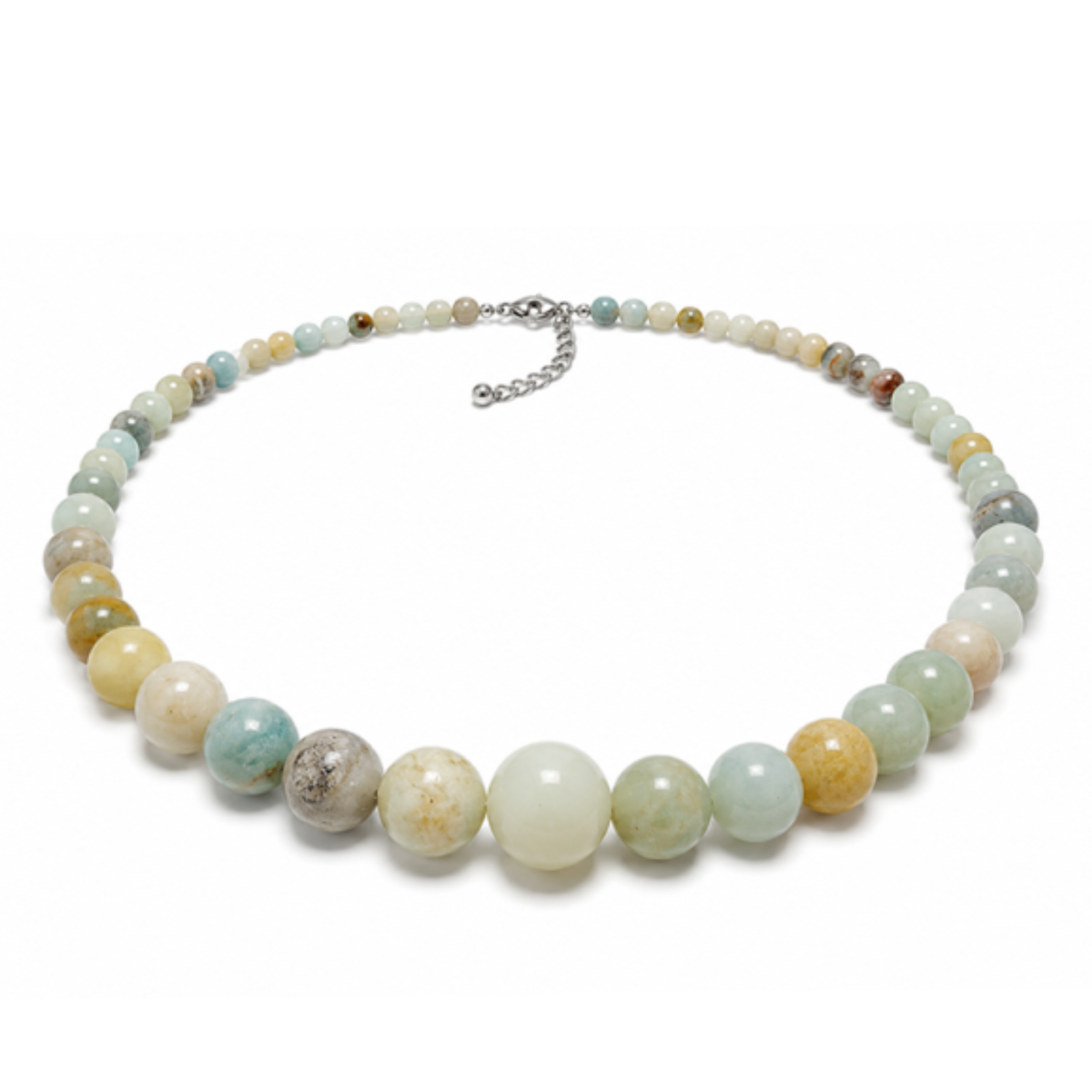 Livia Verlaufskette – Naturstein Perlen (4-12 mm)